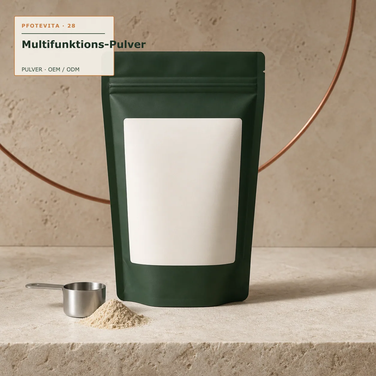 Multifunktions-Pulver Verpackungskonzept im Pfotevita Design