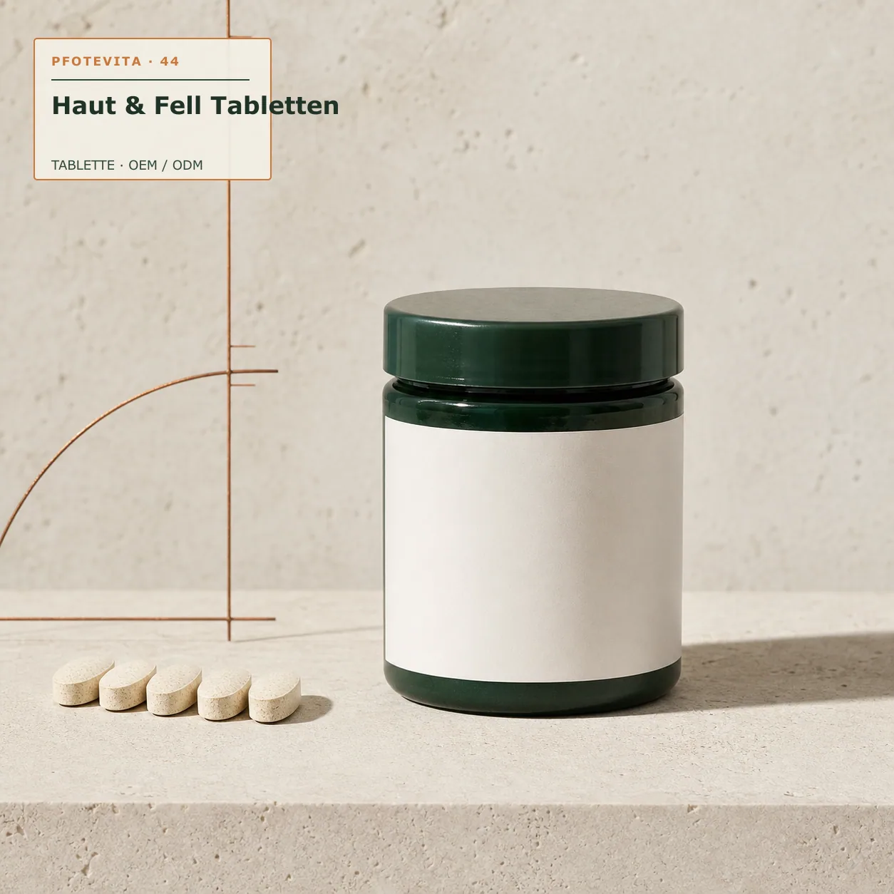 Haut & Fell Tabletten Verpackungskonzept im Pfotevita Design